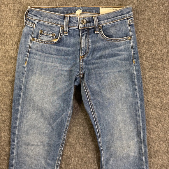Rag & Bone Women's Capri Jeans Size 24 Distressed Hem Cropped Light‎ Wash Denim - Picture 2 of 8